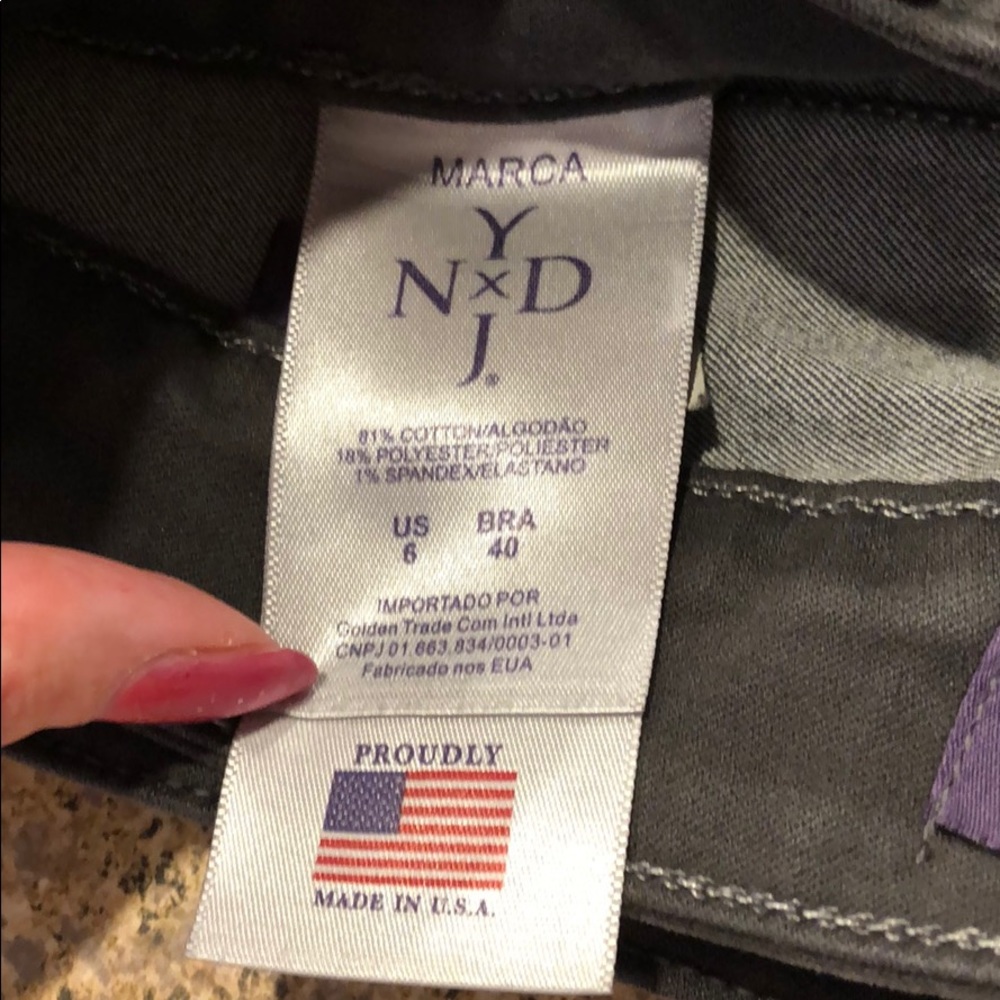 NYDJ Jeans Legging Gray Size 6 Black 6/40 - Picture 5 of 15